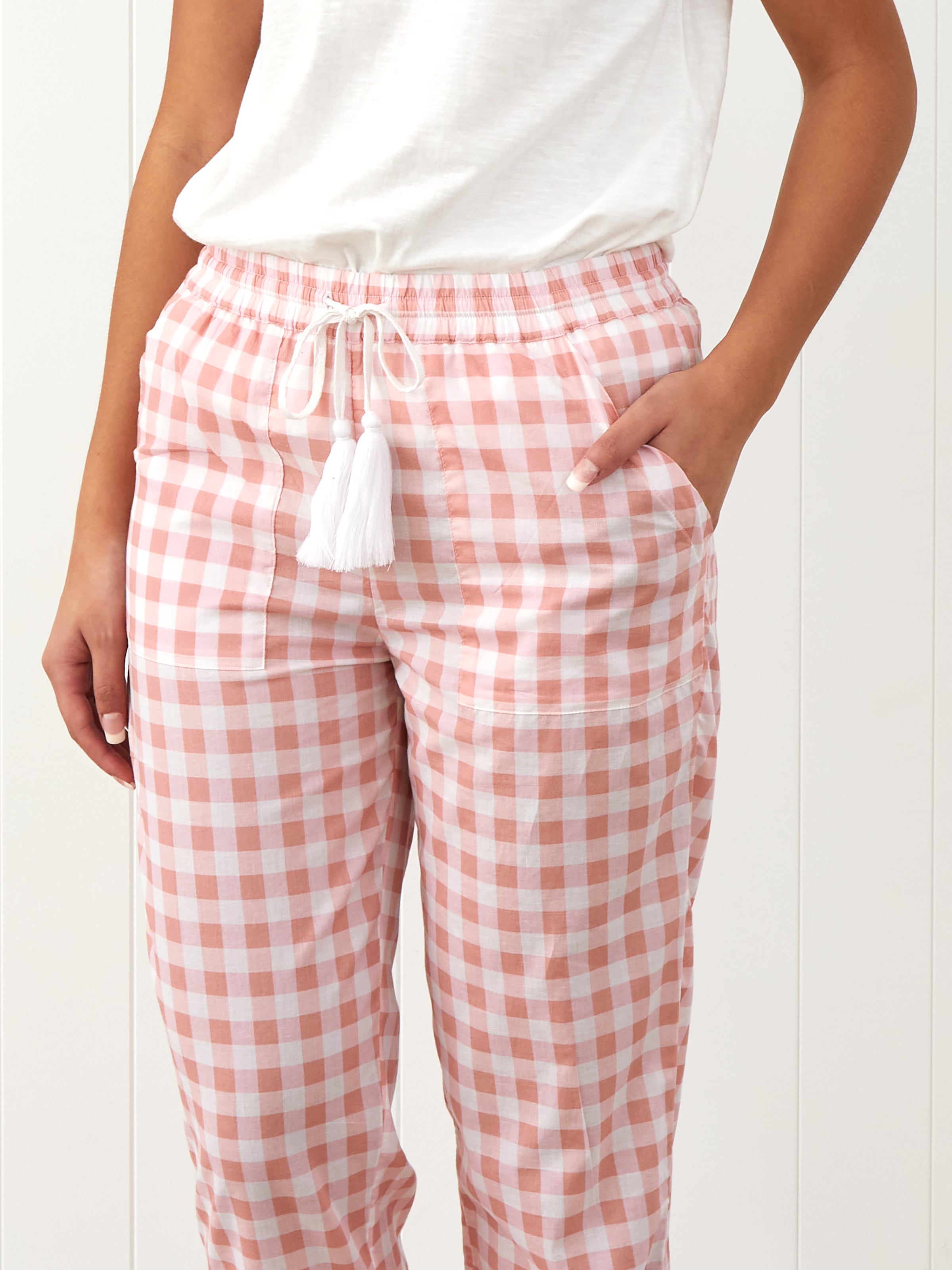 Molly PJ Pants | Pink Gingham-3