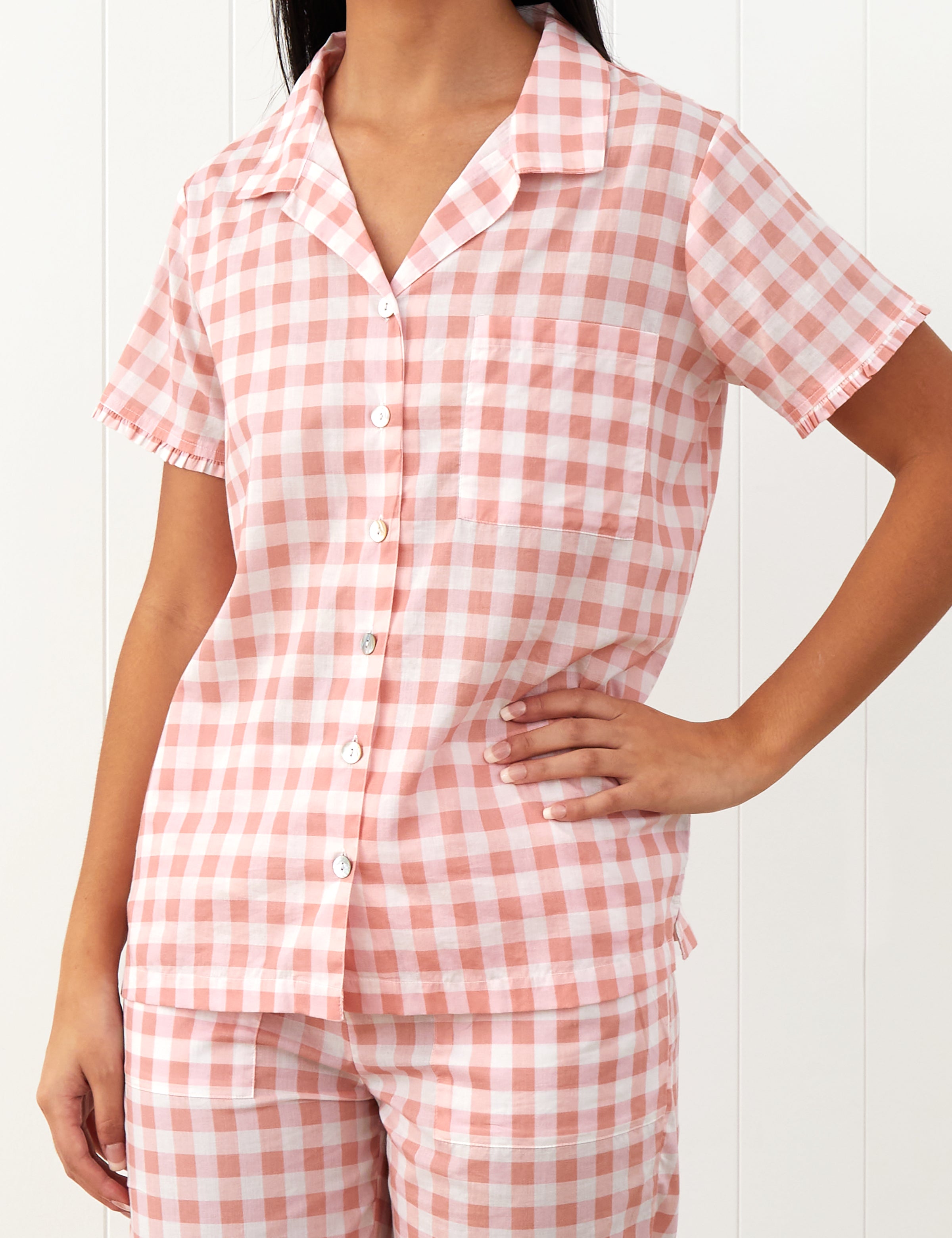 Molly PJ Shirt | Pink Gingham-3