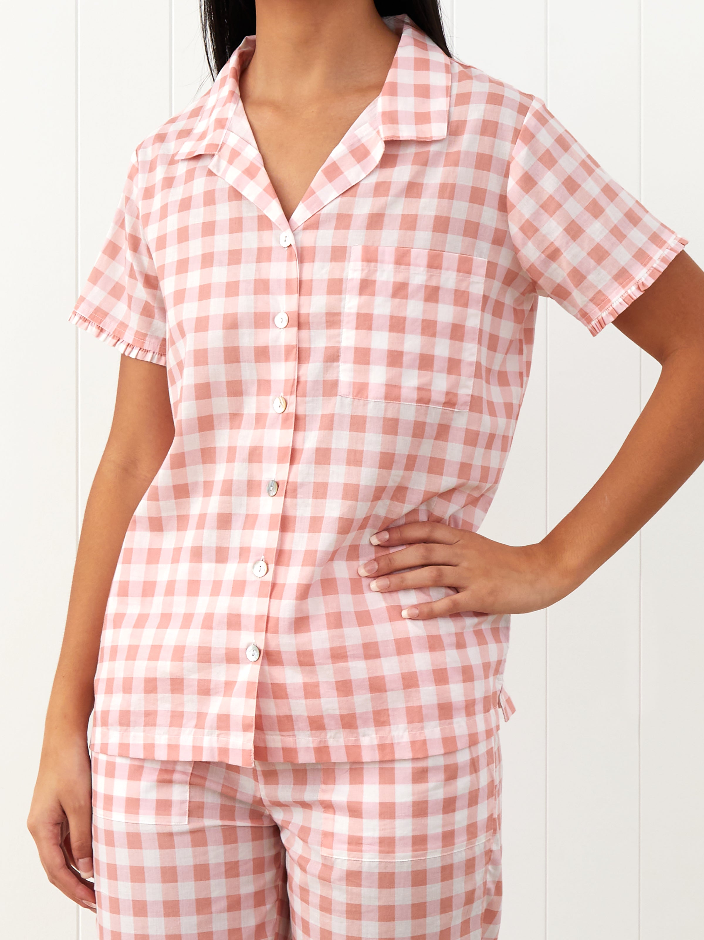 Molly PJ Shirt | Pink Gingham-3