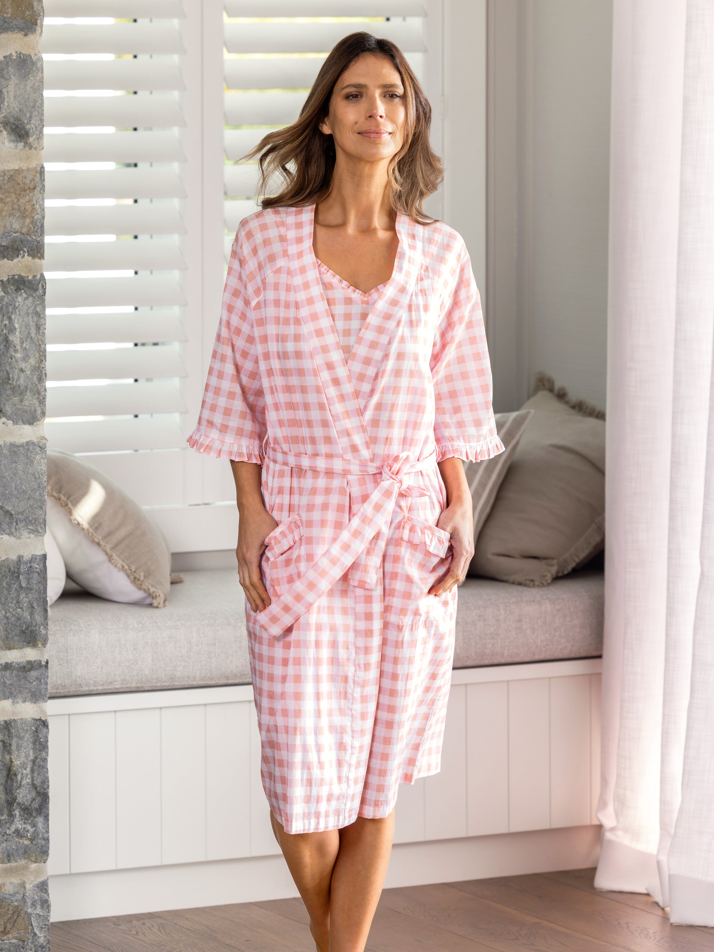 Molly Robe | Pink Gingham-5