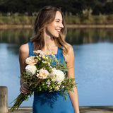 Monaco Linen Bias Dress | Ocean-5