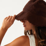 Monaco Linen Hat | Chocolate-2