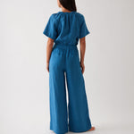 Monaco Linen Wide Leg Pants | Ocean-4