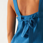 Monaco Linen Wide Strap Top | Ocean-2