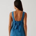Monaco Linen Wide Strap Top | Ocean-4