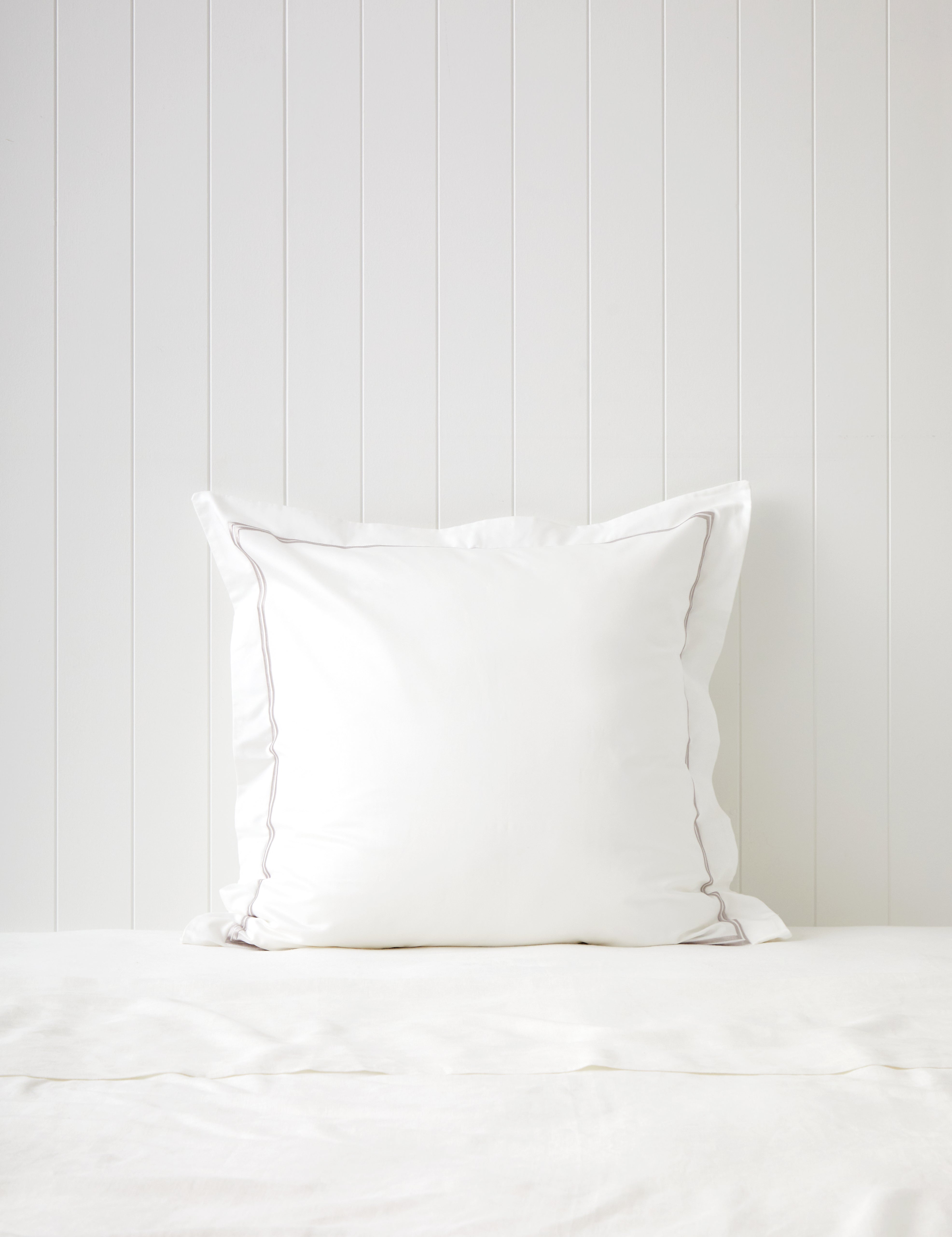 Monarch Accent European Pillowcase | Stone White-1