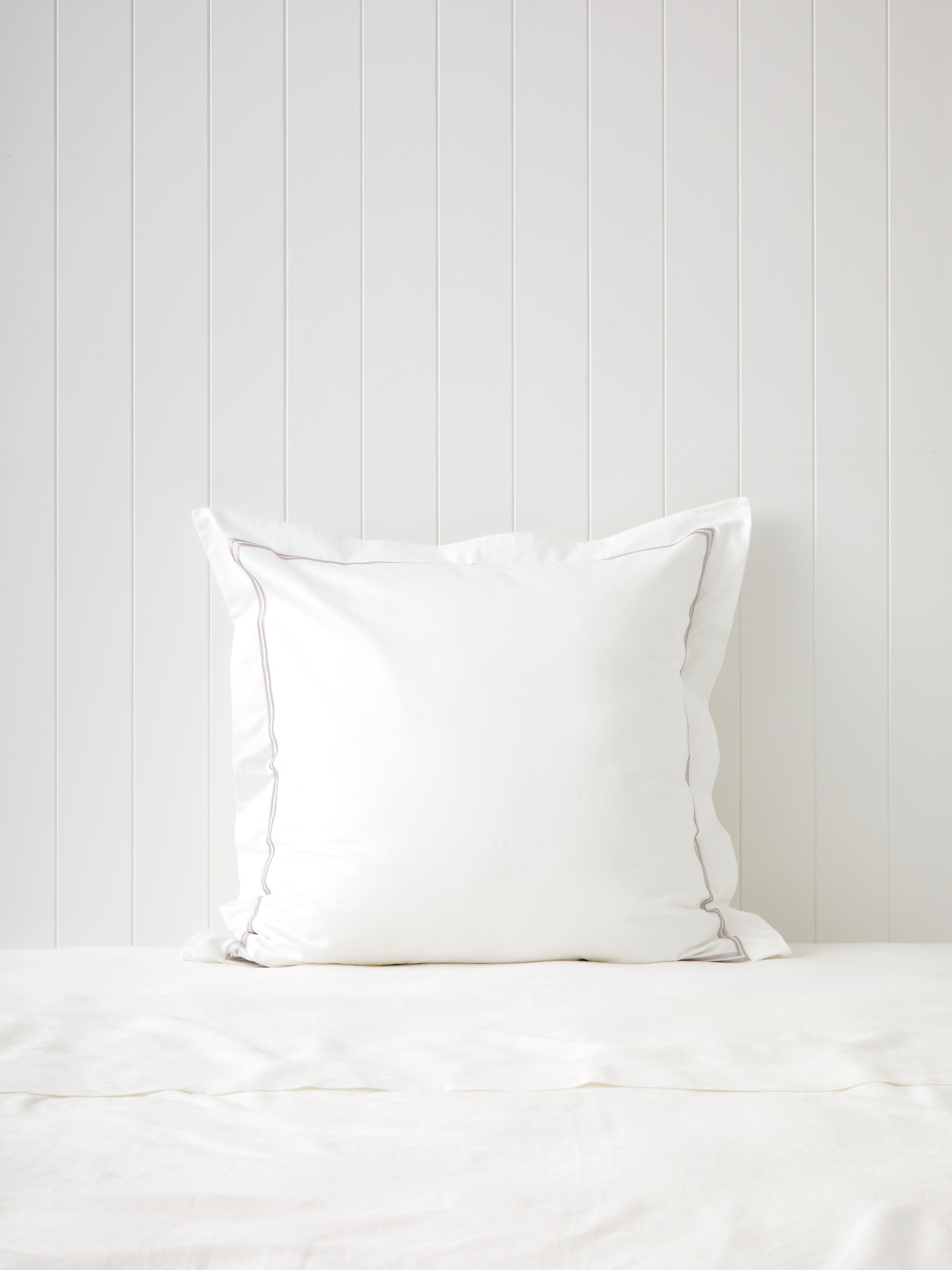 Monarch Accent European Pillowcase | Stone White-1