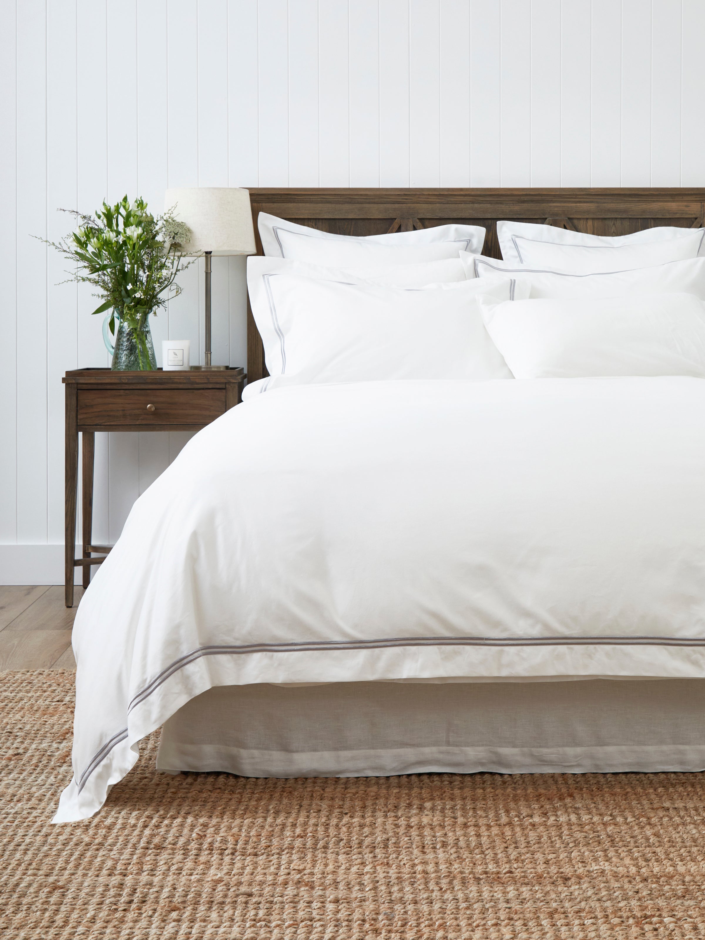 Monarch Duvet Cover Set | Grey White-1