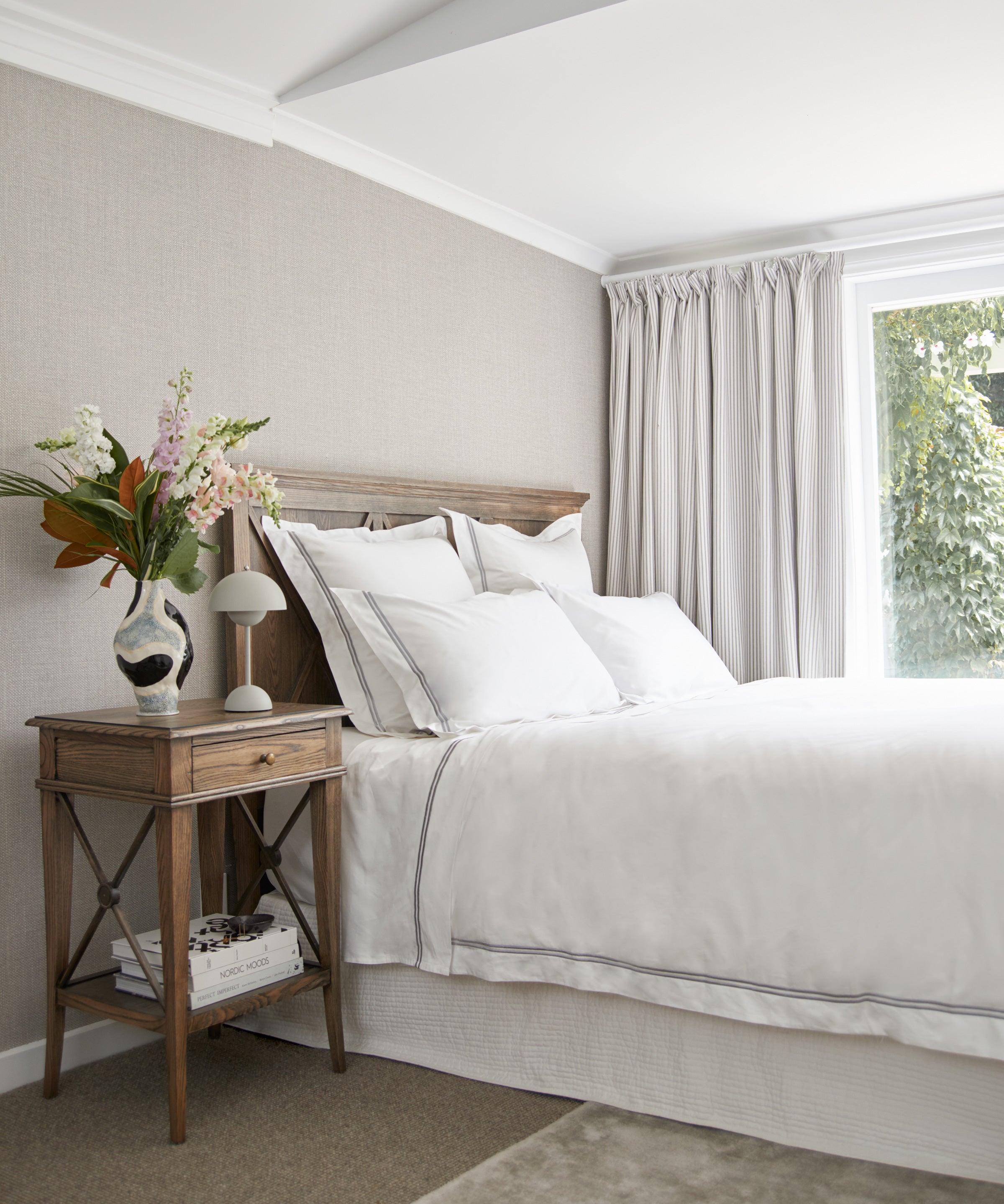 Monarch Duvet Cover Set | Grey White-5