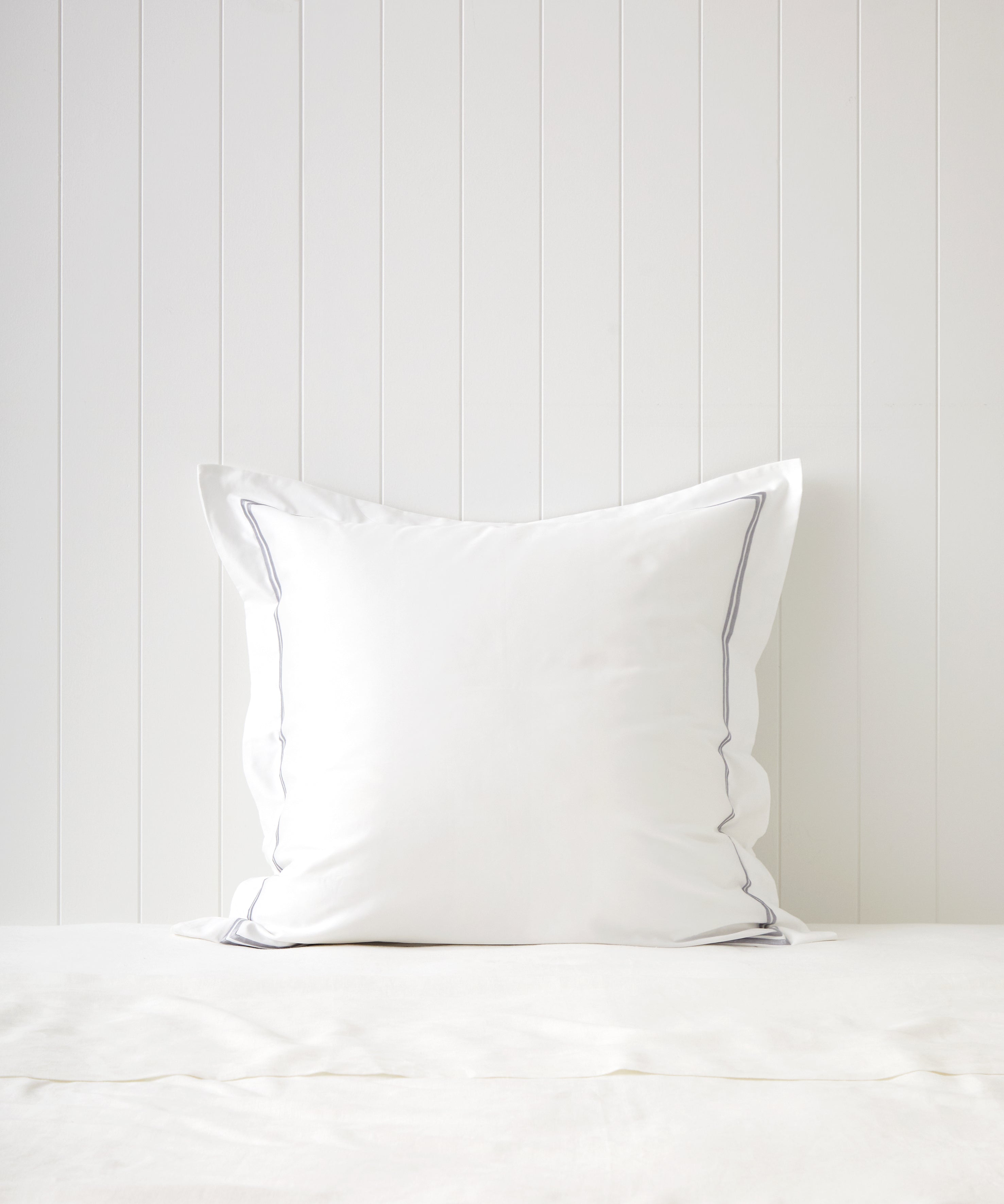 Monarch European Pillowcase | Grey White-1