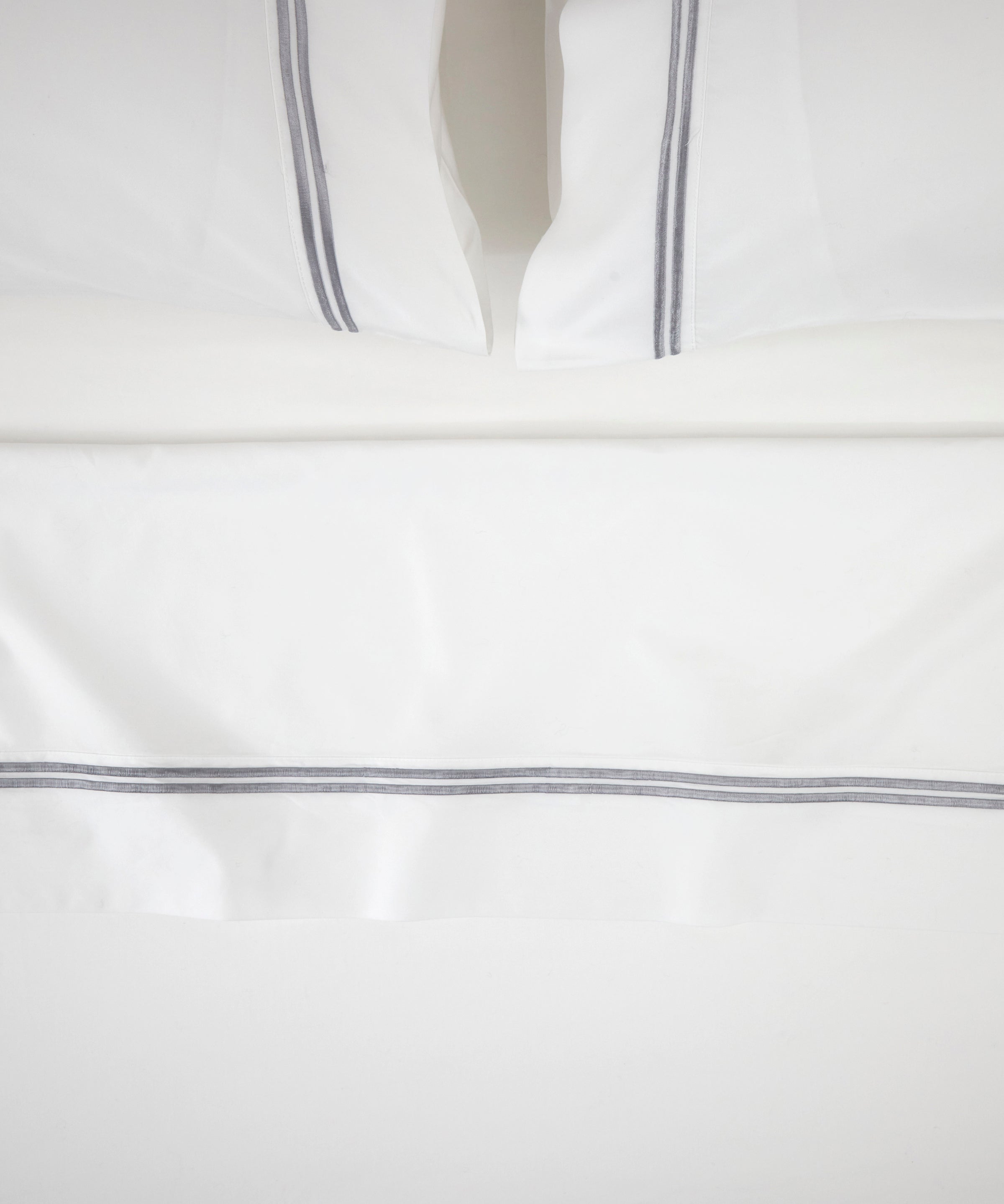 Monarch Flat Embroidery Sheet | Grey White-1