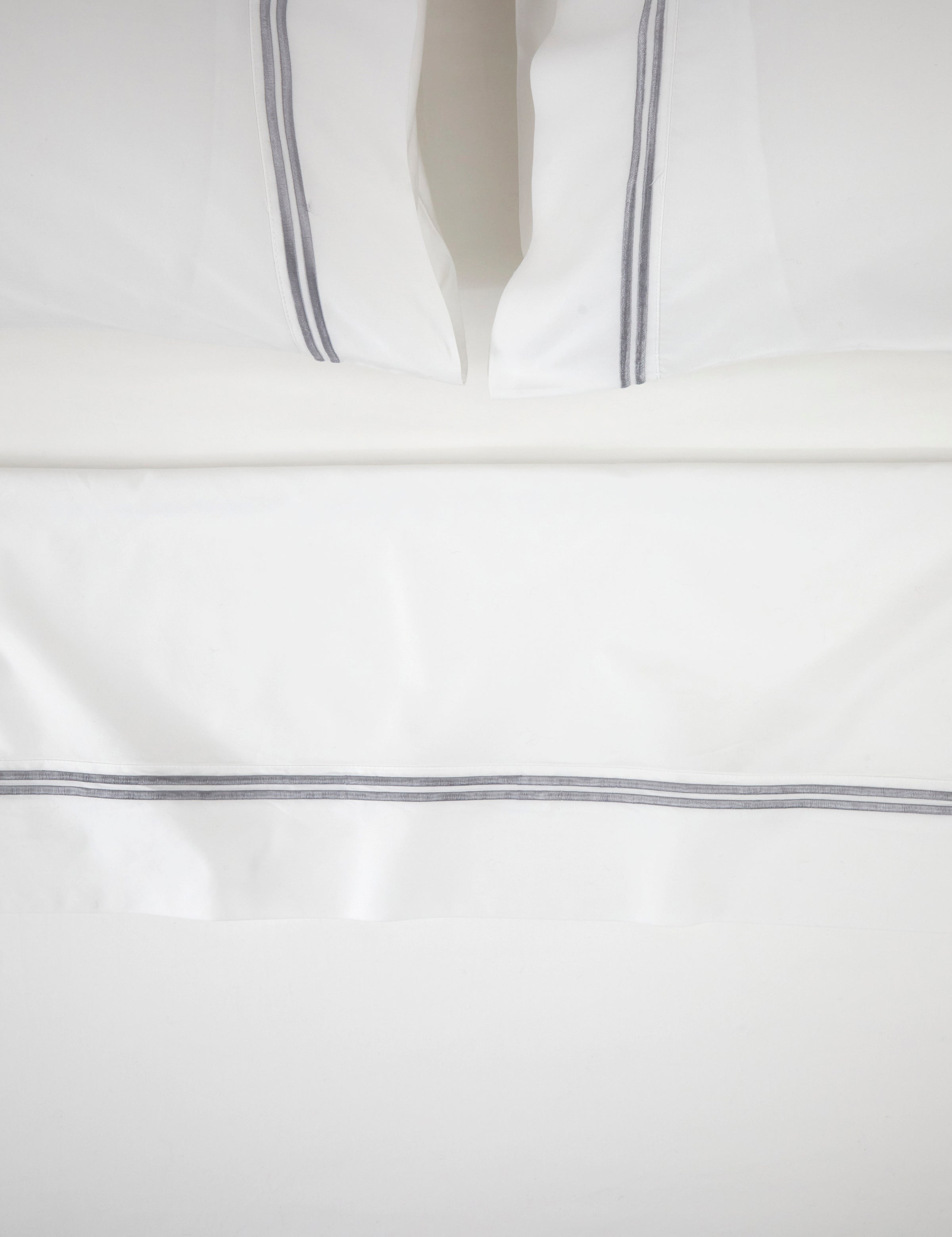 Monarch Flat Embroidery Sheet | Grey White-1