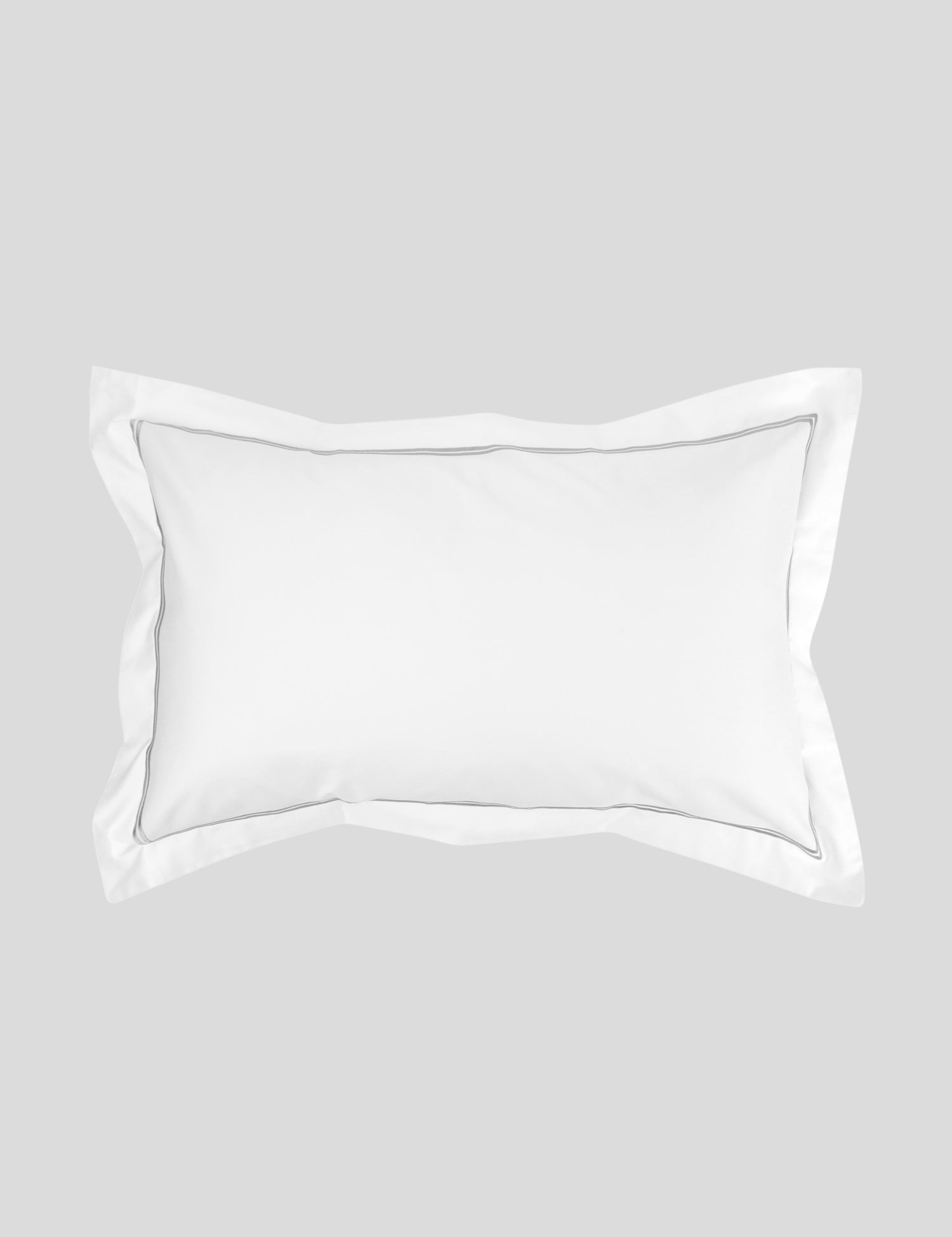 Monarch Oxford Pillowcase Set | Grey White-1