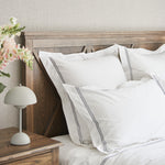 Monarch Oxford Pillowcase Set | Grey White-2