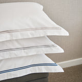 Monarch Oxford Pillowcase Set | Grey White-3