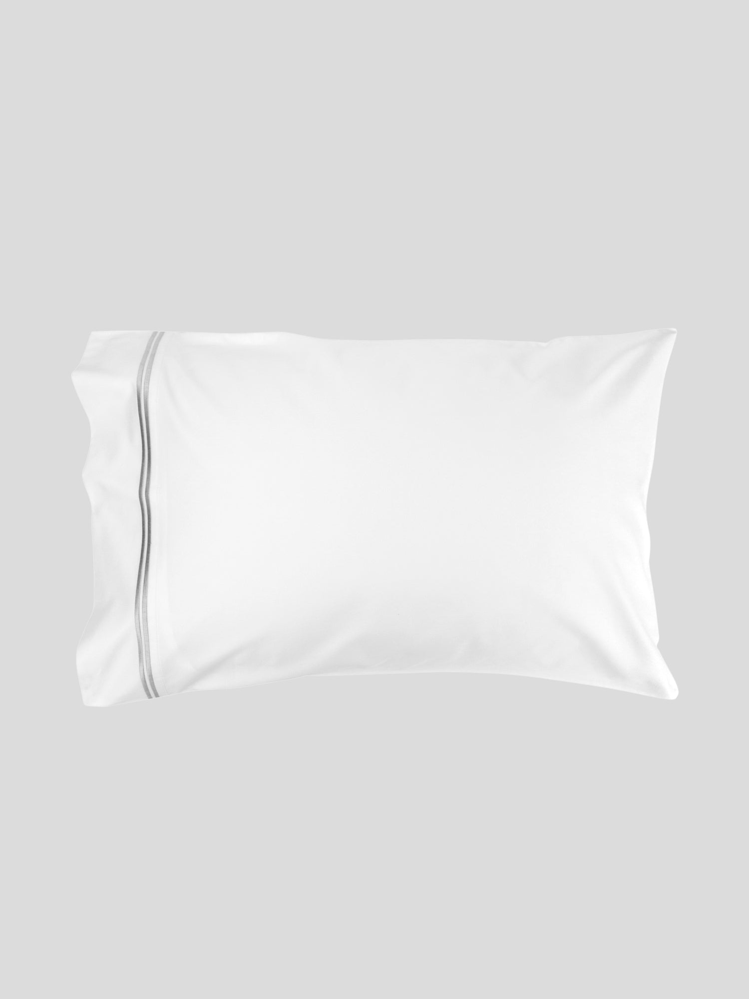 Monarch Standard Pillowcase Set | Grey White-1