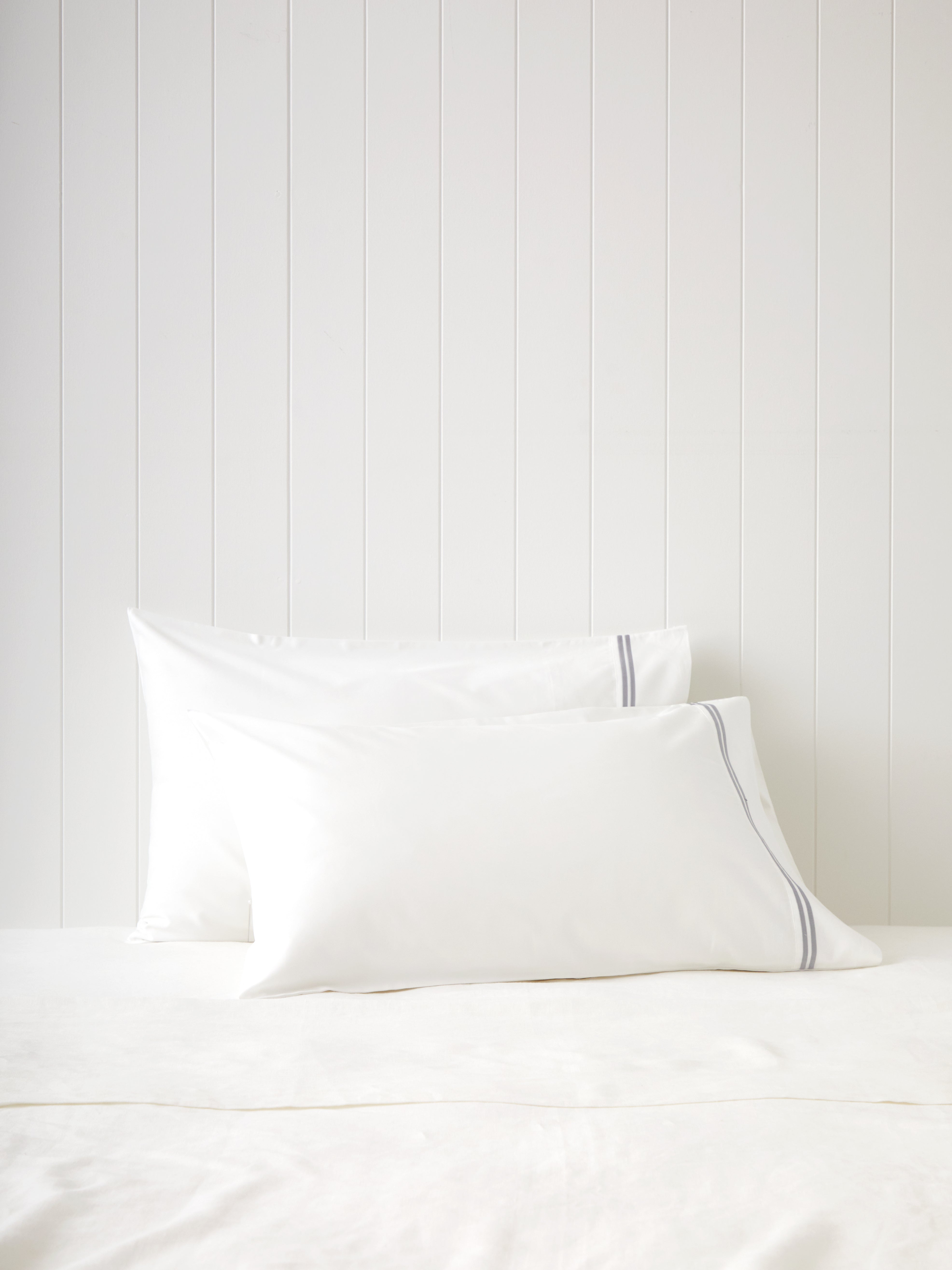 Monarch Standard Pillowcase Set | Grey White-1