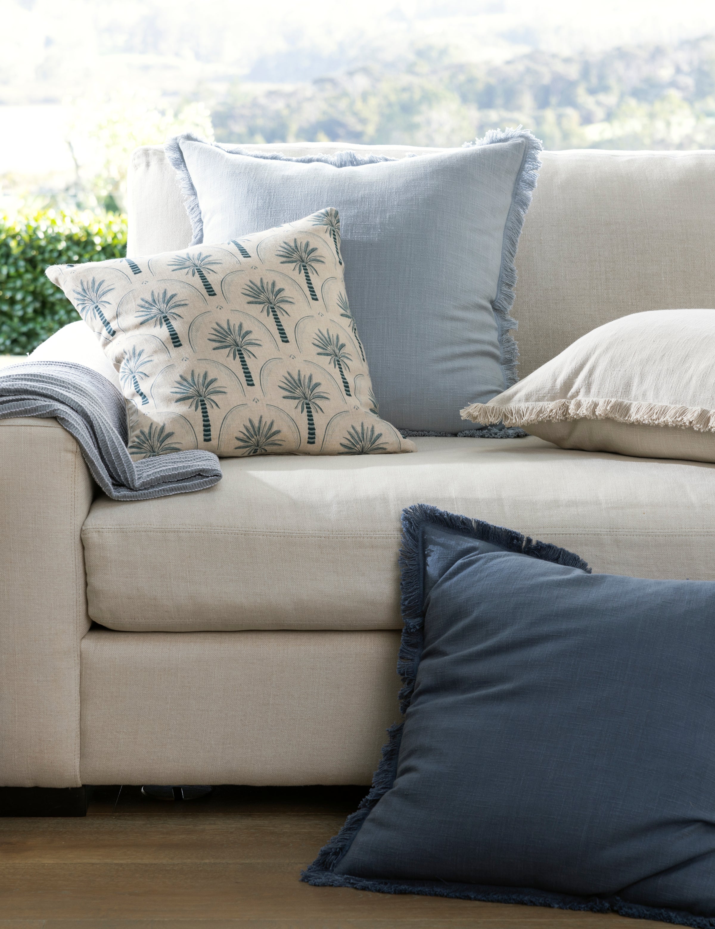 Montego Large Square Cushion Cover | Navy-2