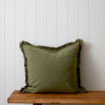 Montego Large Square Cushion Cover | Olive-1