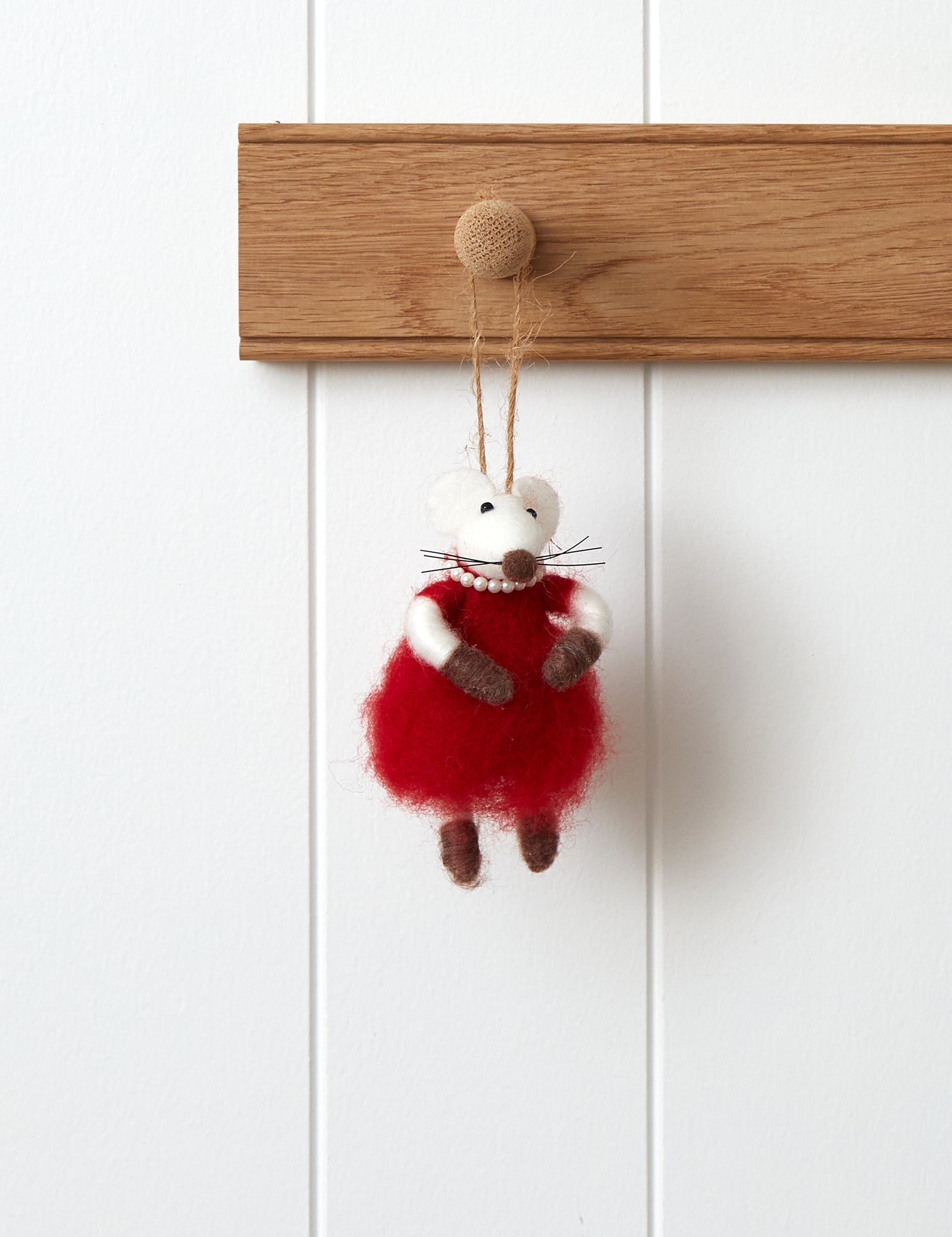 Mrs Mouse Decoration | Red-1