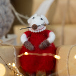 Mrs Mouse Decoration | Red-2