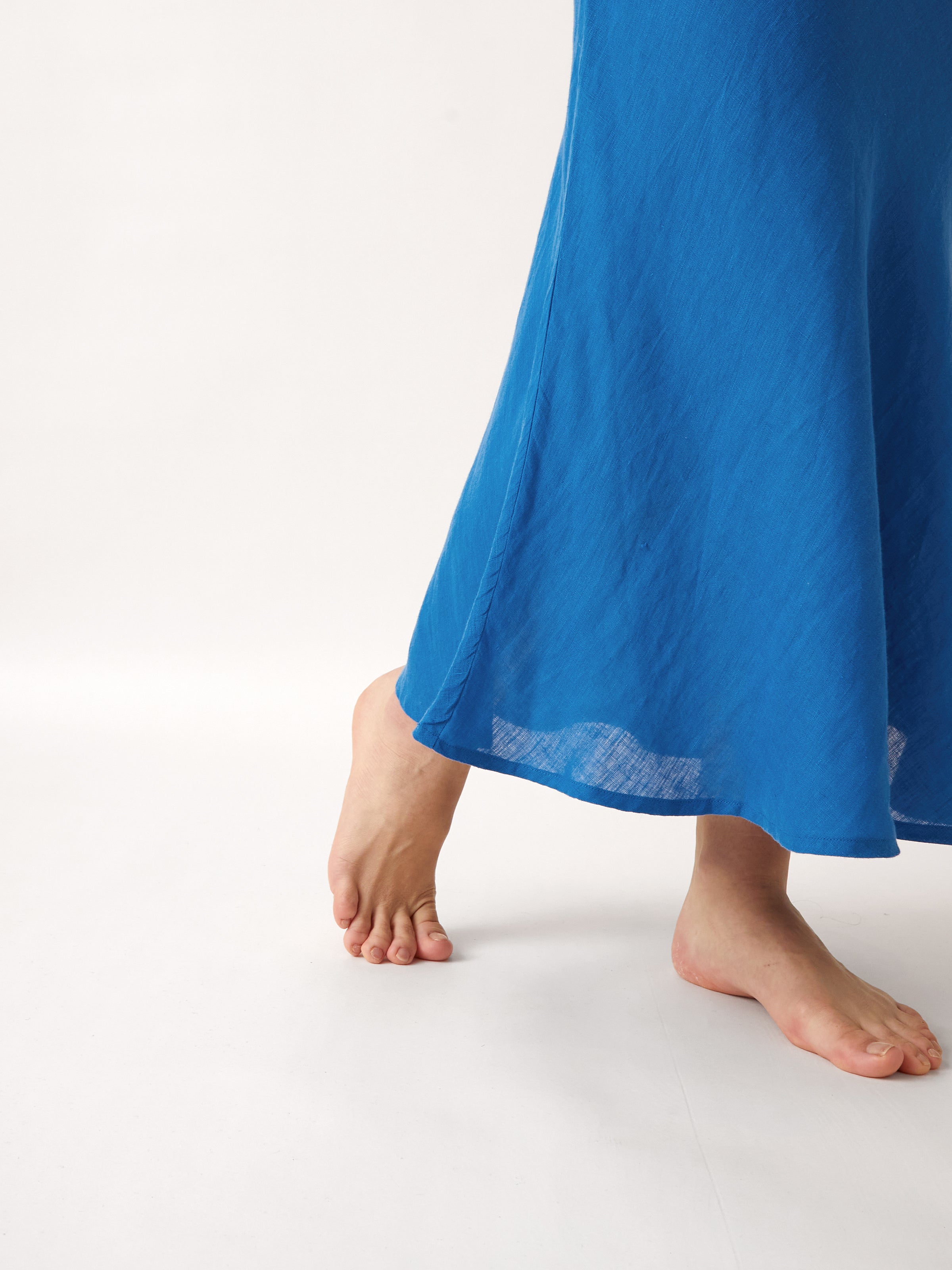 Mykonos Linen Bias Skirt | Topaz-2