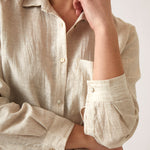 Mykonos Linen Long Sleeve Shirt | Natural-2