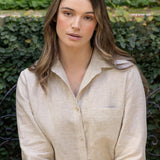 Mykonos Linen Long Sleeve Shirt | Natural-3
