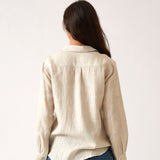 Mykonos Linen Long Sleeve Shirt | Natural-4