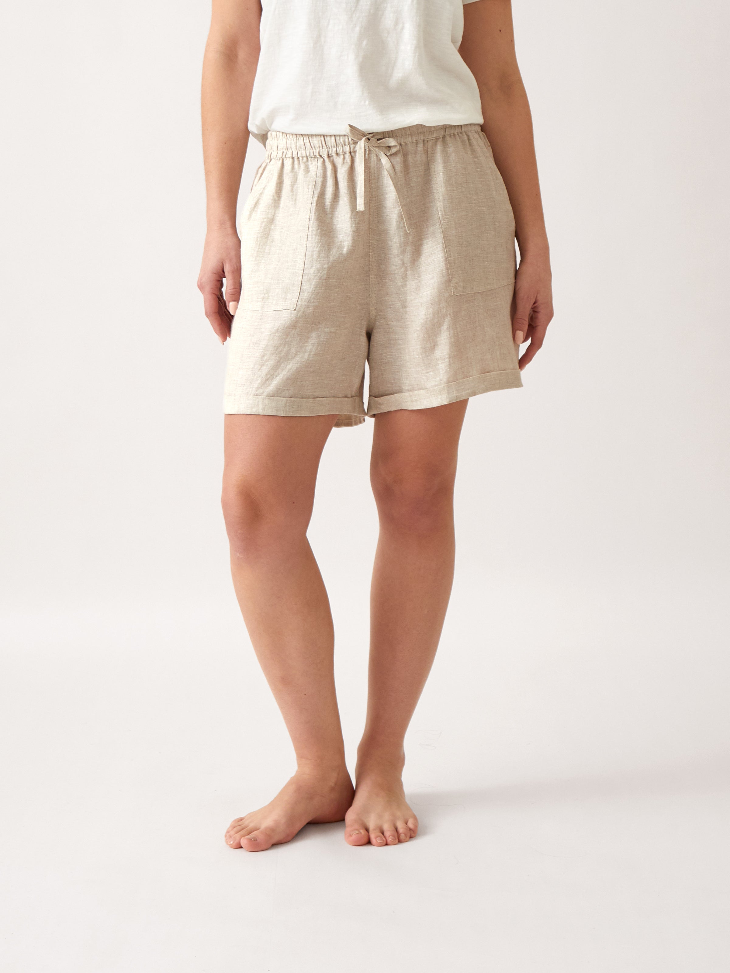 Mykonos Linen Shorts | Natural-1
