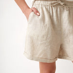 Mykonos Linen Shorts | Natural-2