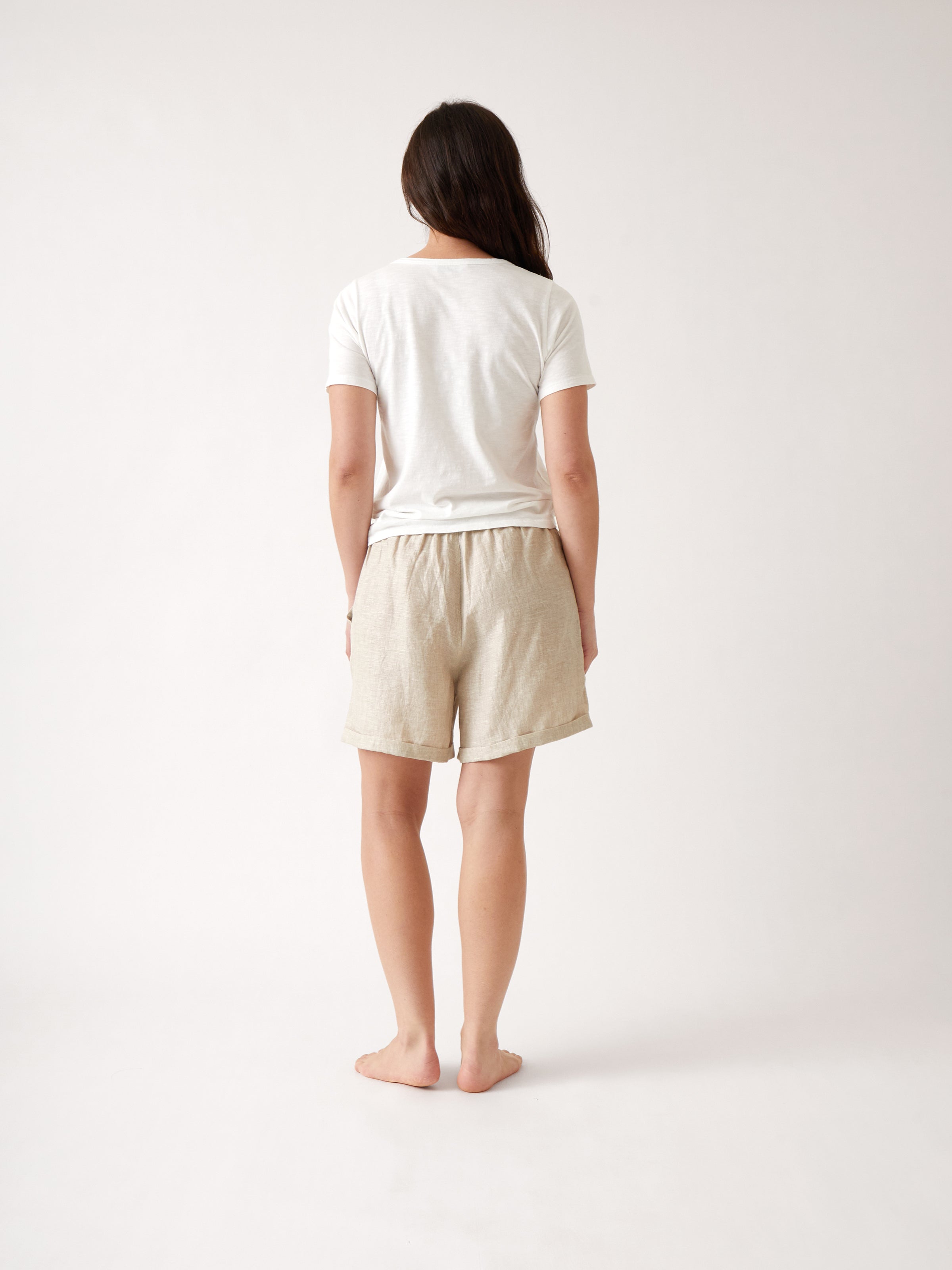 Mykonos Linen Shorts | Natural-4