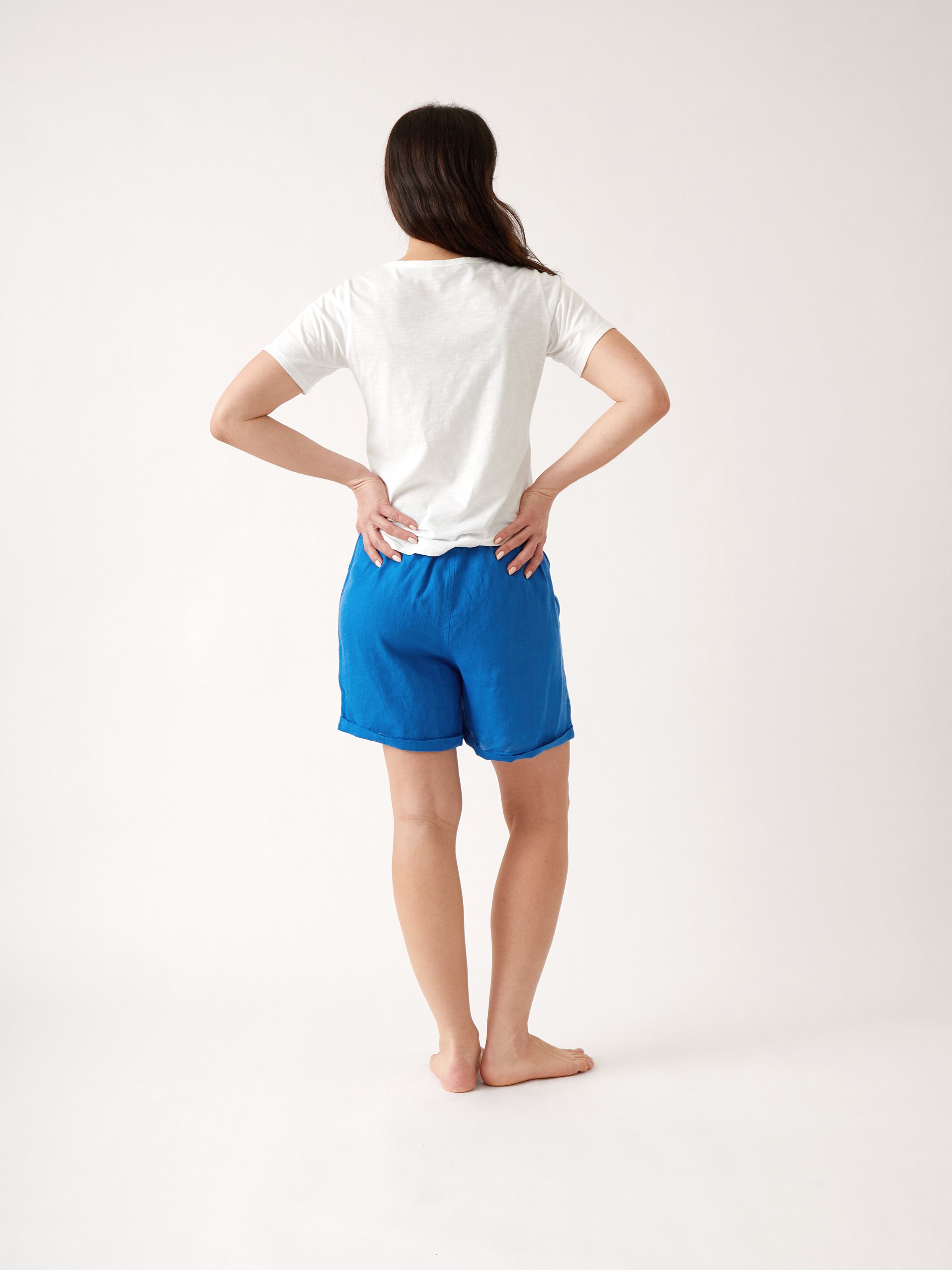 Mykonos Linen Shorts | Topaz-3