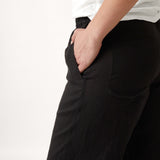 Mykonos Linen Straight Leg Pants | Black-2