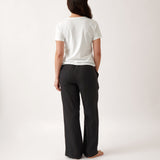 Mykonos Linen Straight Leg Pants | Black-4