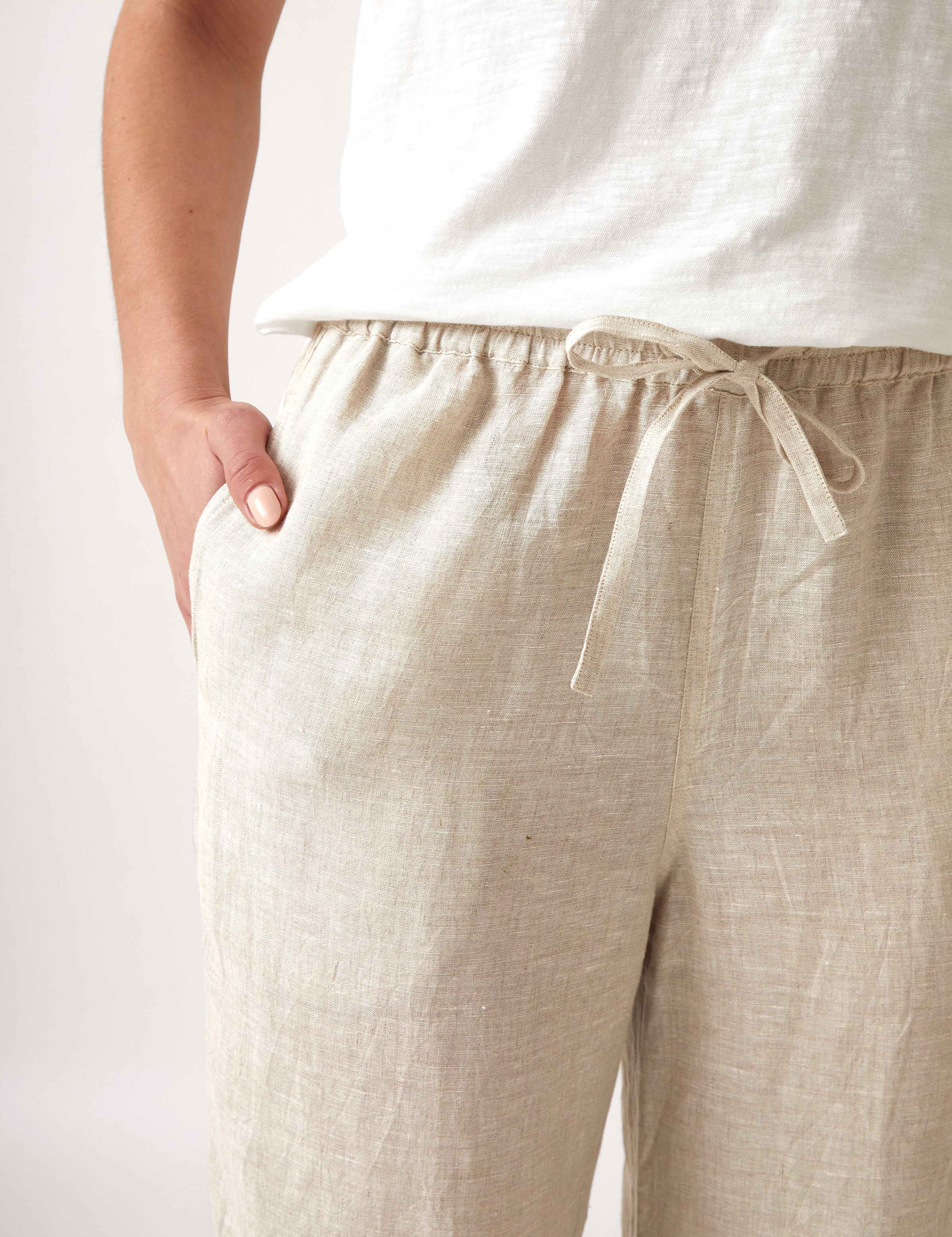 Mykonos Linen Straight Leg Pants | Natural-2