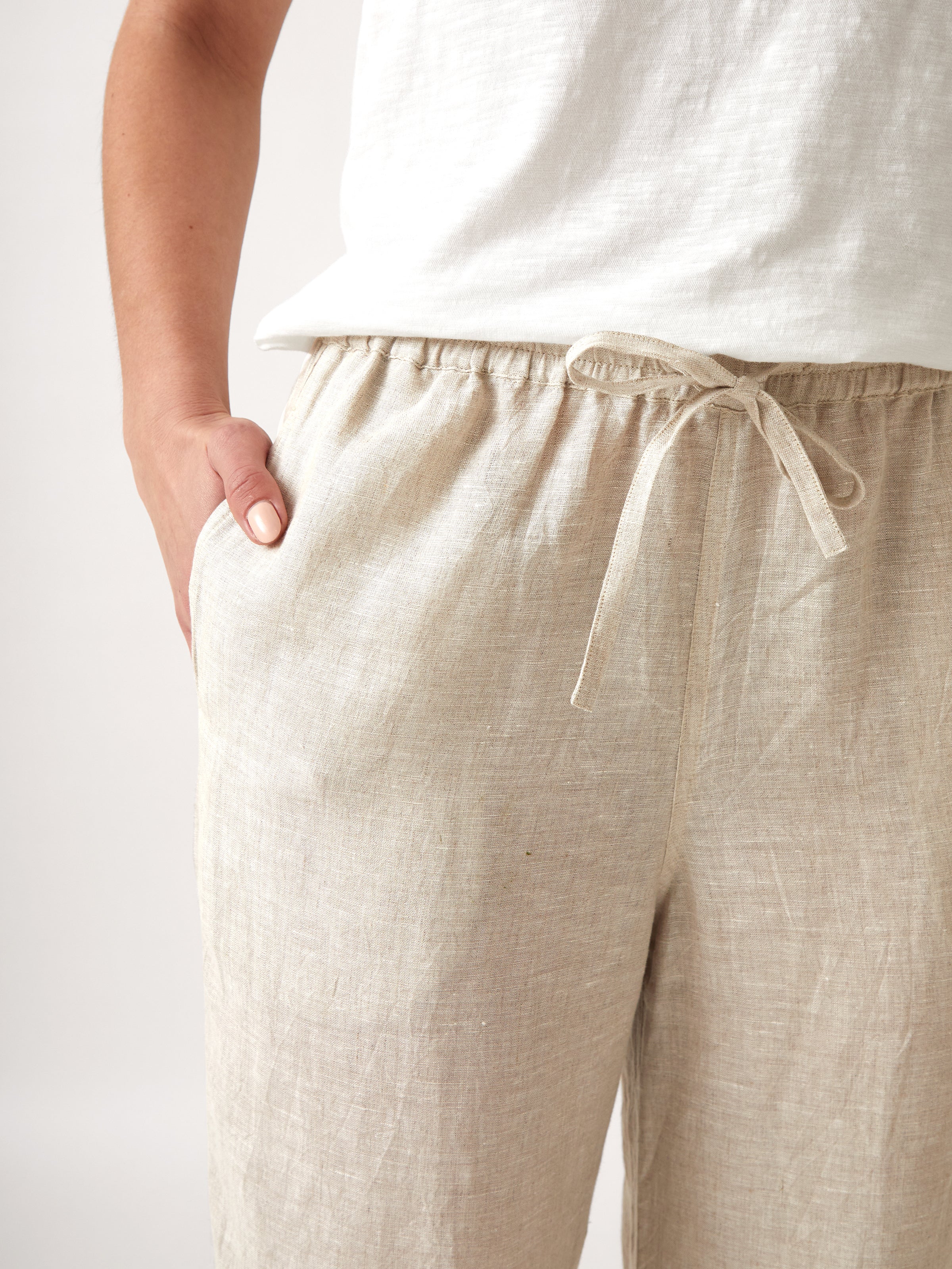 Mykonos Linen Straight Leg Pants | Natural-2