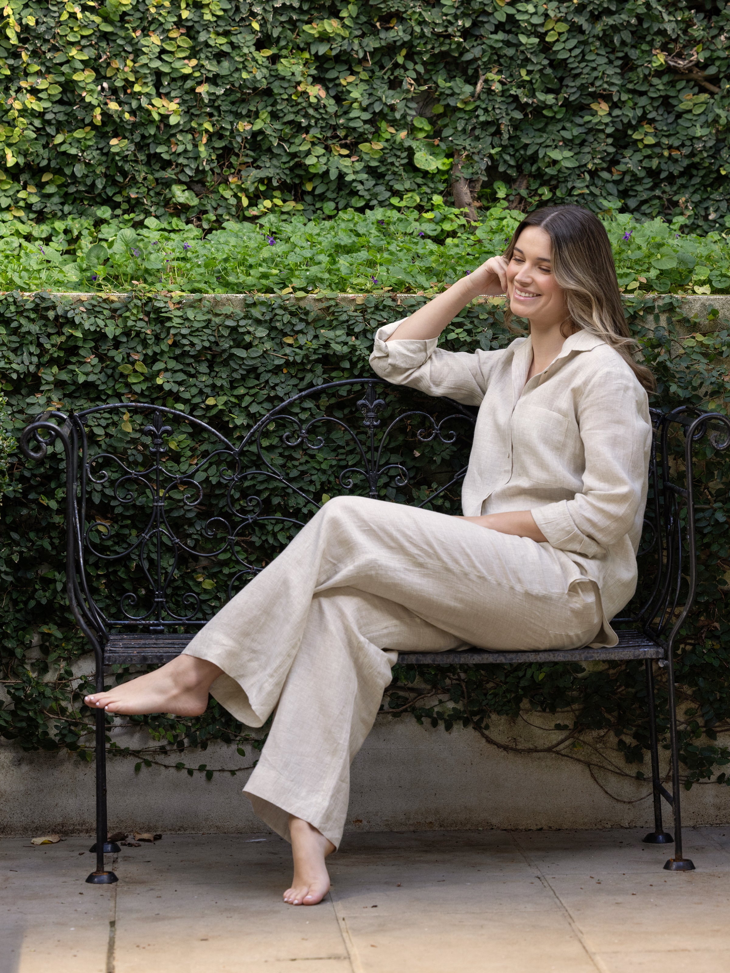 Mykonos Linen Straight Leg Pants | Natural-3