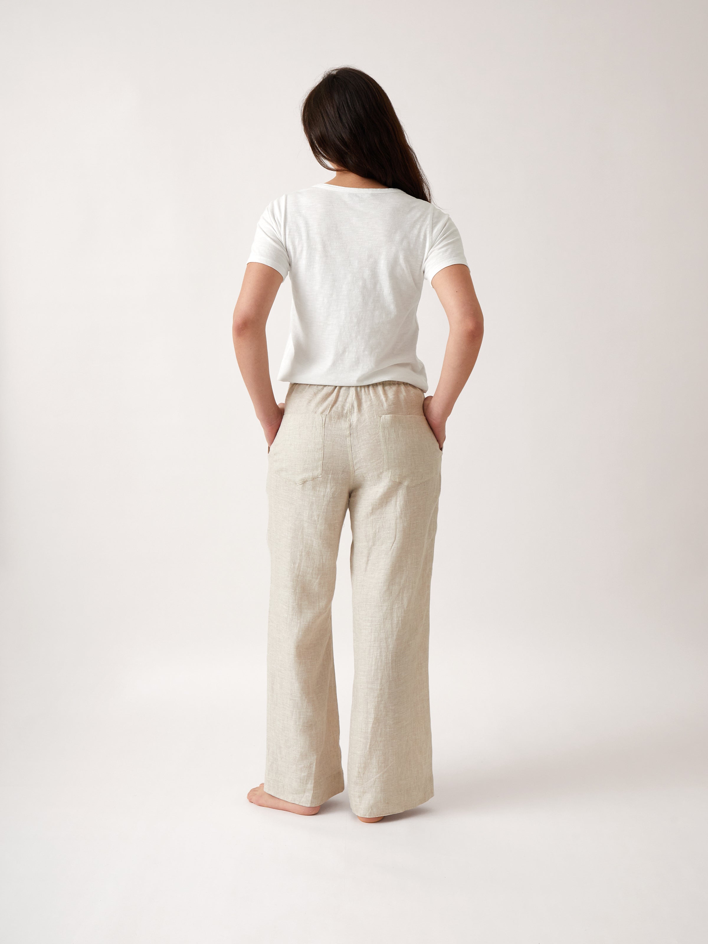 Mykonos Linen Straight Leg Pants | Natural-4