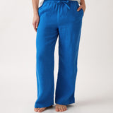 Mykonos Linen Straight Leg Pants | Topaz-1