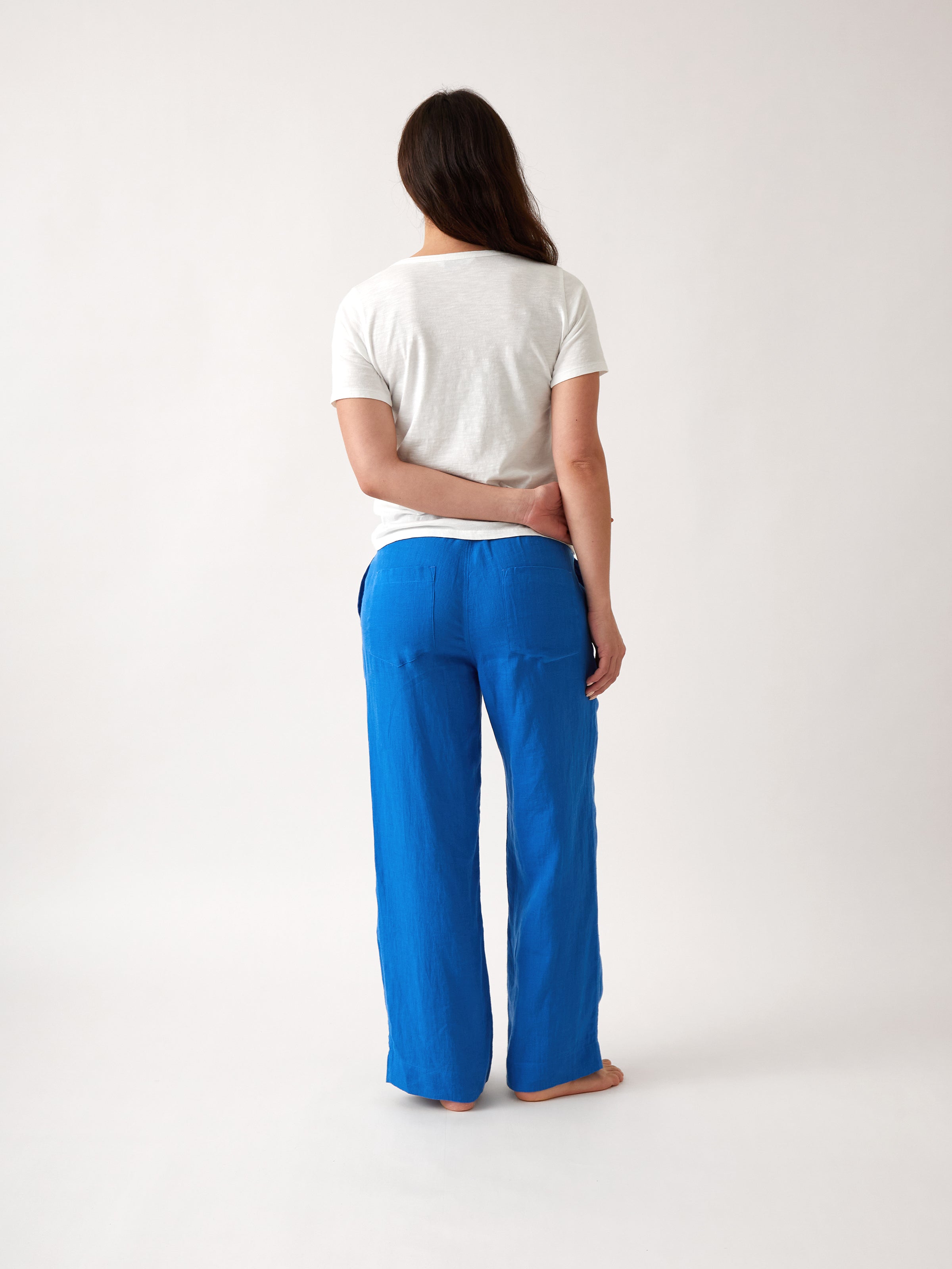 Mykonos Linen Straight Leg Pants | Topaz-4