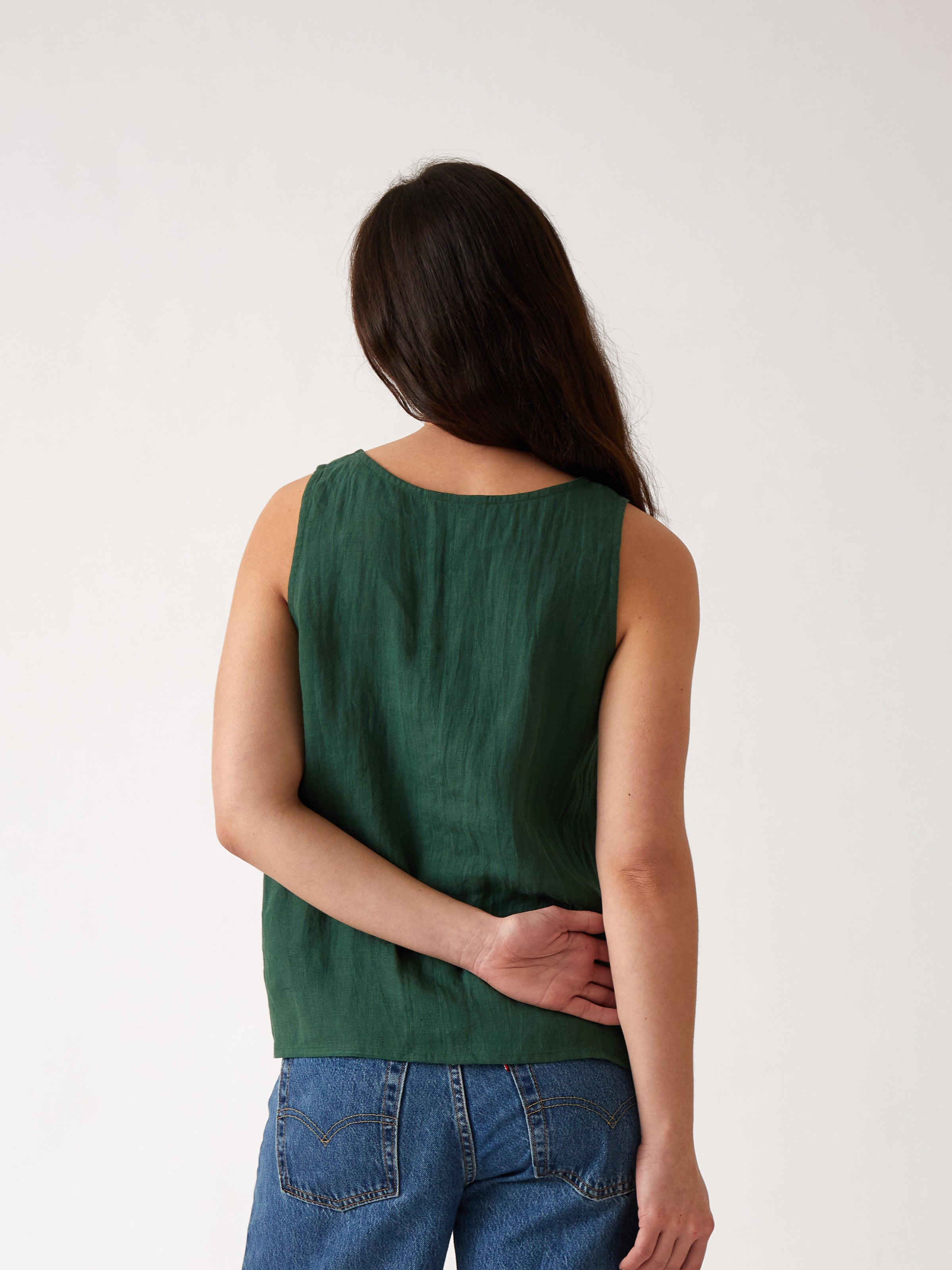 Mykonos Linen Tunic Singlet | Ivy-4