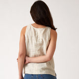 Mykonos Linen Tunic Singlet | Natural-4