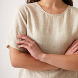 Mykonos Linen Tunic Top | Natural-2