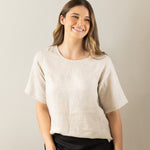 Mykonos Linen Tunic Top | Natural-3