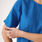 Mykonos Linen Tunic Top | Topaz-2