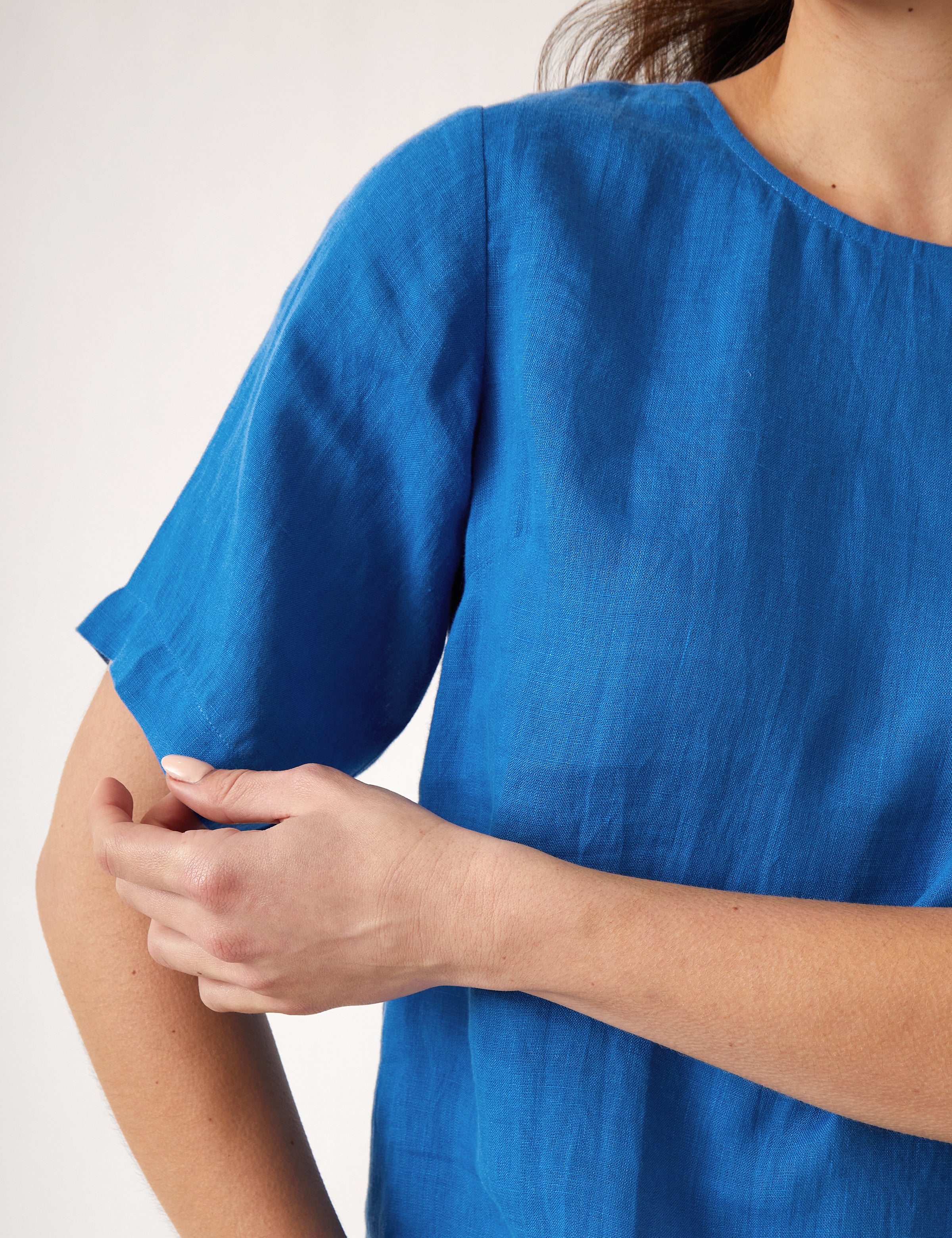 Mykonos Linen Tunic Top | Topaz-2