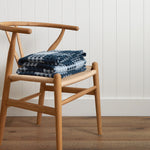 Arlo Waffle Blanket | Blue / Navy-1