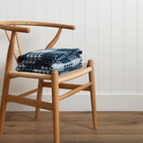 Arlo Waffle Blanket | Blue / Navy-1