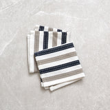 WC Stripe Washcloth Set of 2 | Natural / Navy-1